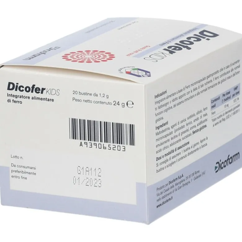 Dicofer Kids Ferro Per Bambini 20 Bustine Orosolubili