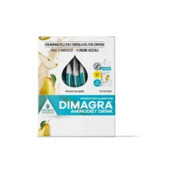 Dimagra Aminodiet Drink Pera per Massa Muscolare e Controllo Peso 10 Pouch da 80g