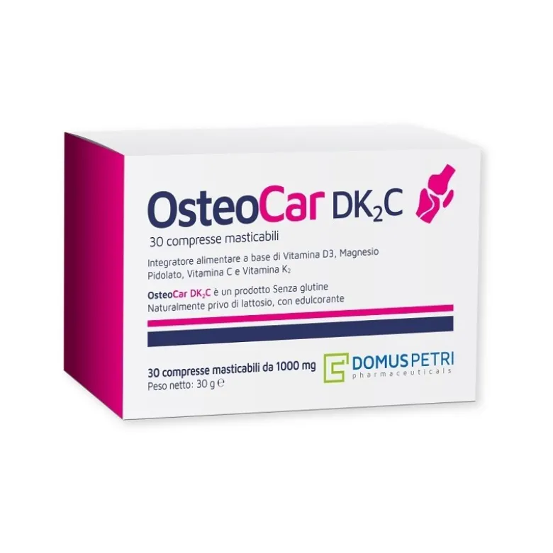 Domus Petri Osteocar Dk2c integratore per ossa e cartilagini 30 compresse masticabili