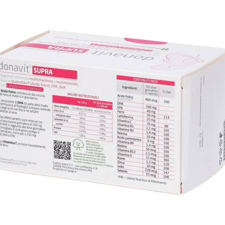 Donavit Supra Integratore per Gravidanza e Allattamento 90 Capsule