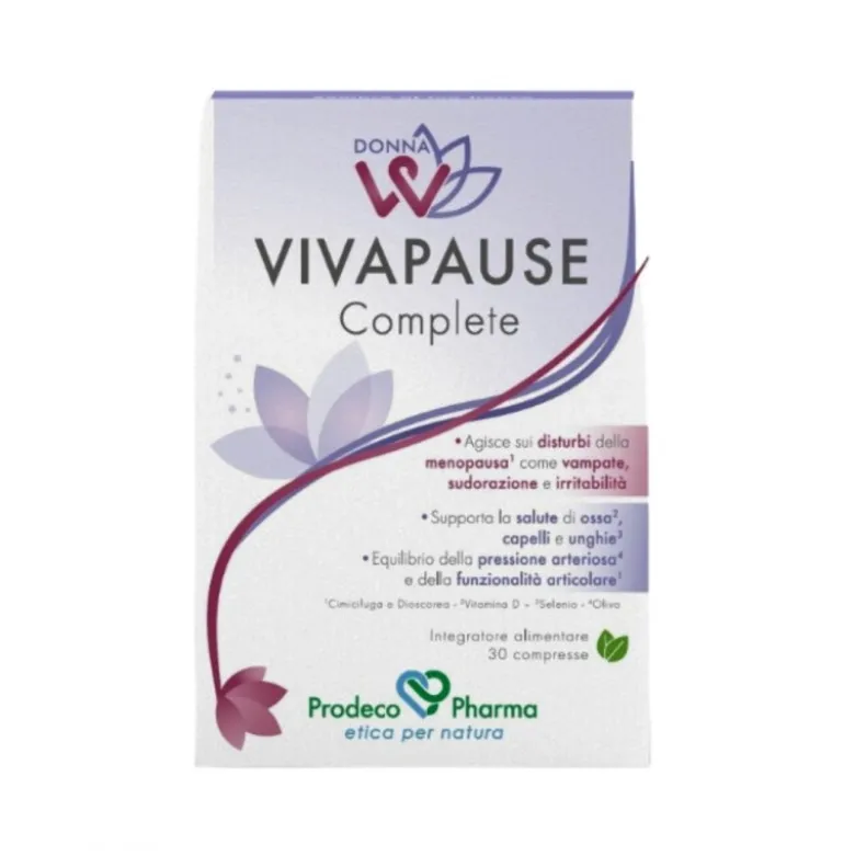 Donna W Vivapause Complete Integratore Menopausa 30 Compresse
