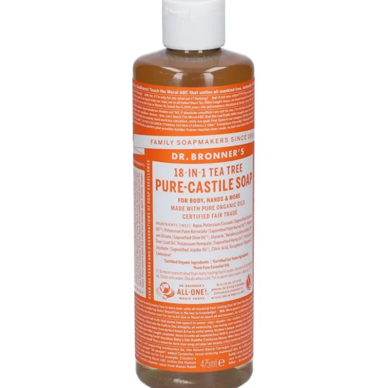 Dr. Bronner's Sapone Liquido Tea Tree 18-in-1 475ml