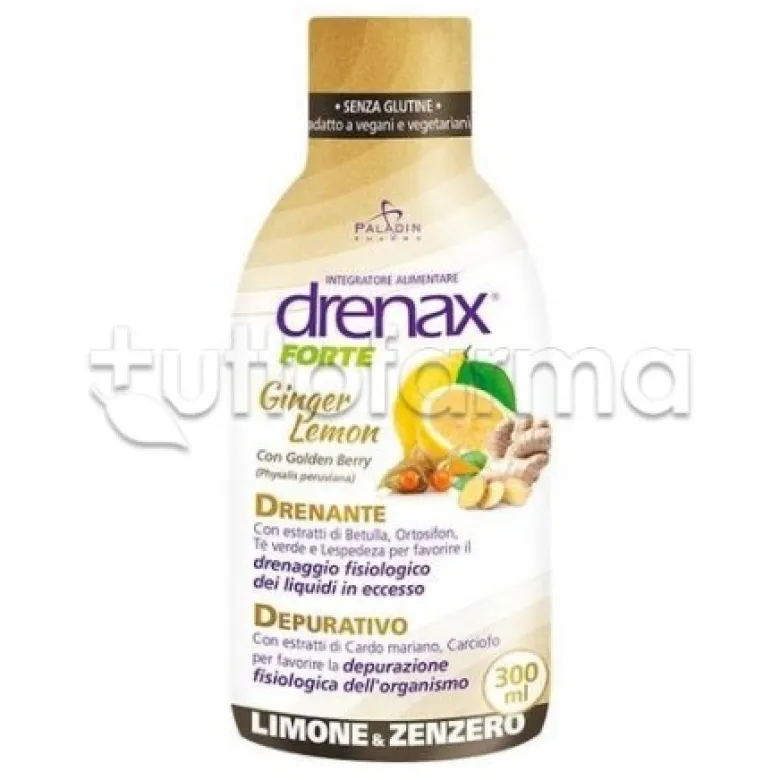 Drenax Forte Ginger e Lemon Integratore Drenante Liquido Paladin Pharma 300ml