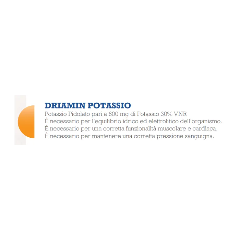 Driatec Driamin Potassio Integratore per Muscoli e Pressione 15 ml