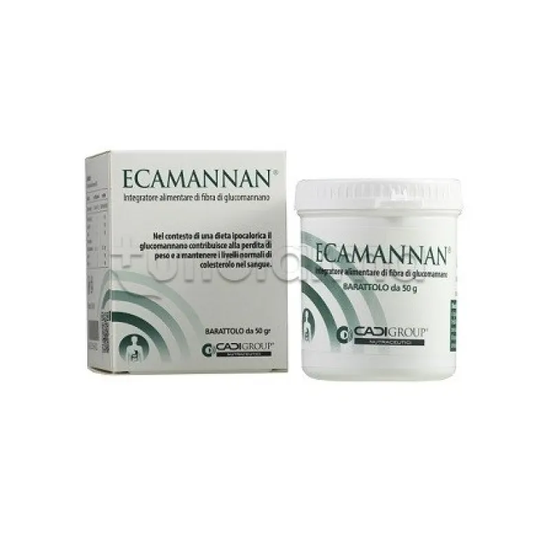 Ecamannan Polvere per Perdita di Peso e Colesterolo 50 g