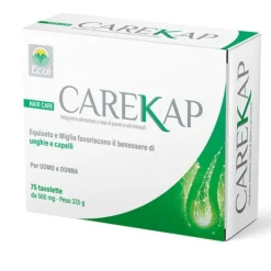 Ecol Carekap Integratore Capelli e Unghie per Uomo e Donna 75 Tavolette