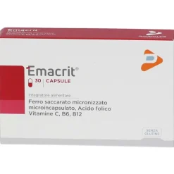 Emacrit Integratore di Ferro 30 Capsule
