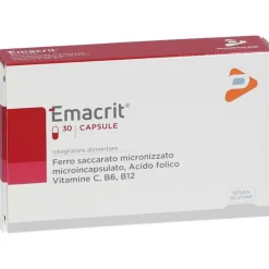 Emacrit Integratore di Ferro 30 Capsule