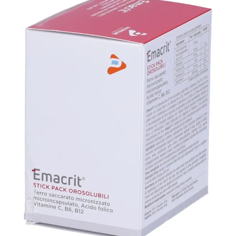 Emacrit Orosolubile Integratore di Ferro 30 Stick