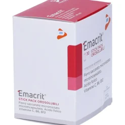 Emacrit Orosolubile Integratore di Ferro 30 Stick