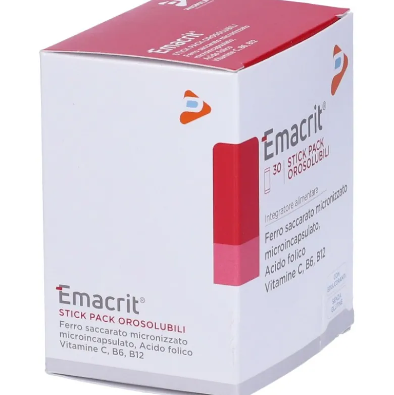 Emacrit Orosolubile Integratore di Ferro 30 Stick