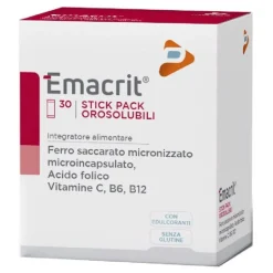 Emacrit Orosolubile Integratore di Ferro 30 Stick