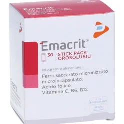 Emacrit Orosolubile Integratore di Ferro 30 Stick