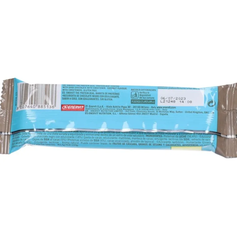 Enervit The Protein Deal Barretta Proteica per Sportivi Gusto Cocco 55 g