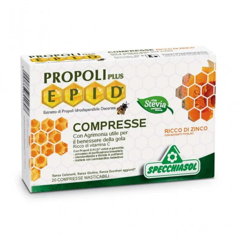 Epid Propoli Zinco con Rosa Canina Vitamina C 20 Compresse