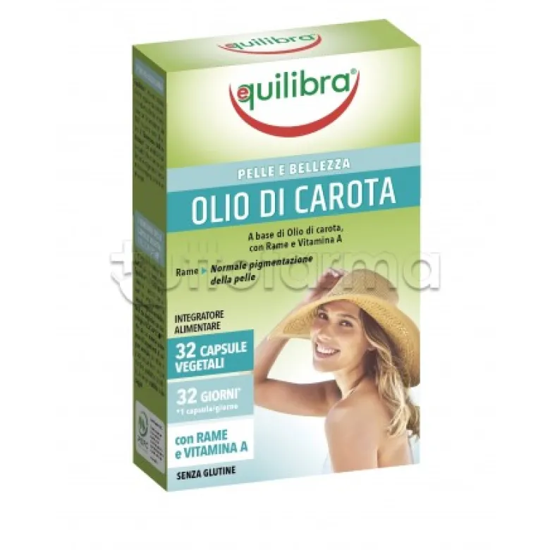 Equilibra Olio di Carota Integratore per Pelle 32 Capsule