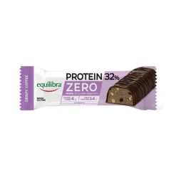 Equilibra Protein 32% Zero Crispy Coffee Barretta per Snack Proteico e Dieta Low Carb 45 g