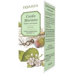 Erbamea Cardo Mariano Estratto Idroalcolico Integratore per Supporto della Funzione Epatica 50 ml
