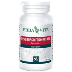 Erbavita Riso Rosso Fermentato Integratore per Colesterolo 60 Capsule