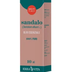 Erba Vita Sandalo Olio Essenziale Puro Aromaterapia 10 ml
