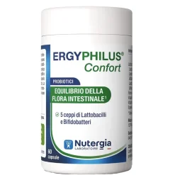 Ergyphilus Confort Probiotici Flora Intestinale con 5 Ceppi Probiotici 60 Capsule