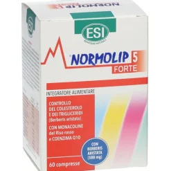 Esi Normolip 5 Forte Integratore per Colesterolo e Trigliceridi 60 Compresse