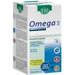 Esi Omega 3 Extra Pure Integratore per Pressione e Colesterolo 120 Perle