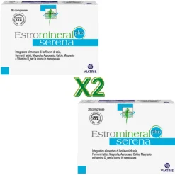 Estromineral Serena Plus Integratore Menopausa supporto completo menopausa 2 confezioni 60 compresse