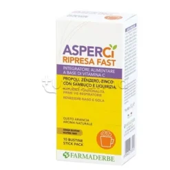 Farmaderbe Asperci Ripresa Fast Integratore per le Vie Respiratorie 10 Bustine