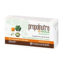 Farmaderbe Propolnutra C Gola Balsamico Integratore per Energia 32 Compresse