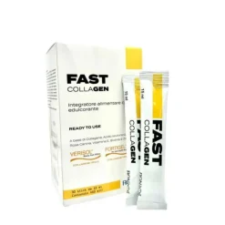 Fast Collagen Integratore di Collagene per Pelle, Unghie e Capelli 30 Stick Pack da 15ml