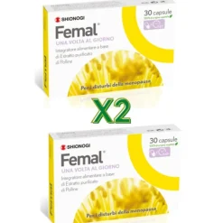 Femal Integratore per Sintomi Menopausa 2 Confezioni da 30 Capsule