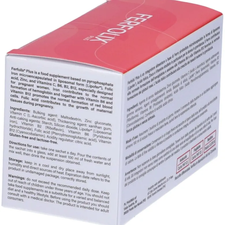 Ferfolix Plus Integratore per Gravidanza 20 Bustine