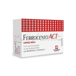 Ferrocento Act per Aumentato Fabbisogno di Ferro 30 Capsule Molli
