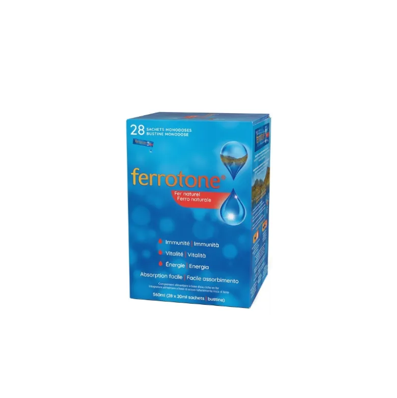 Ferrotone Integratore di Ferro Gusto Ferro Classico 28 Bustine