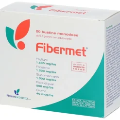 Fibermet Integratore per Dimagrimento e Colesterolo 20 bustine