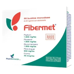 Fibermet Integratore per Dimagrimento e Colesterolo 20 bustine