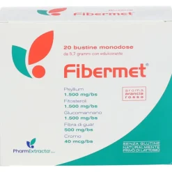 Fibermet Integratore per Dimagrimento e Colesterolo 20 bustine