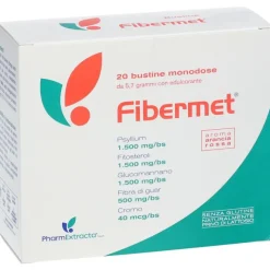 Fibermet Integratore per Dimagrimento e Colesterolo 20 bustine