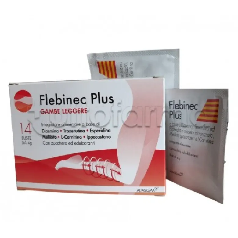 Flebinec Plus Integratore per Gambe e Microcircolo 14 Bustine