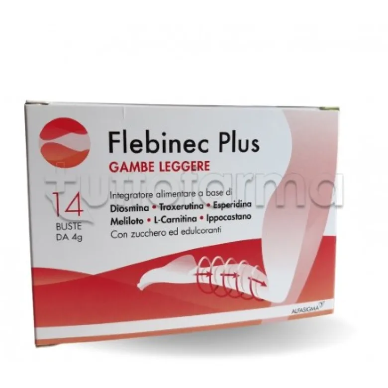 Flebinec Plus Integratore per Gambe e Microcircolo 14 Bustine