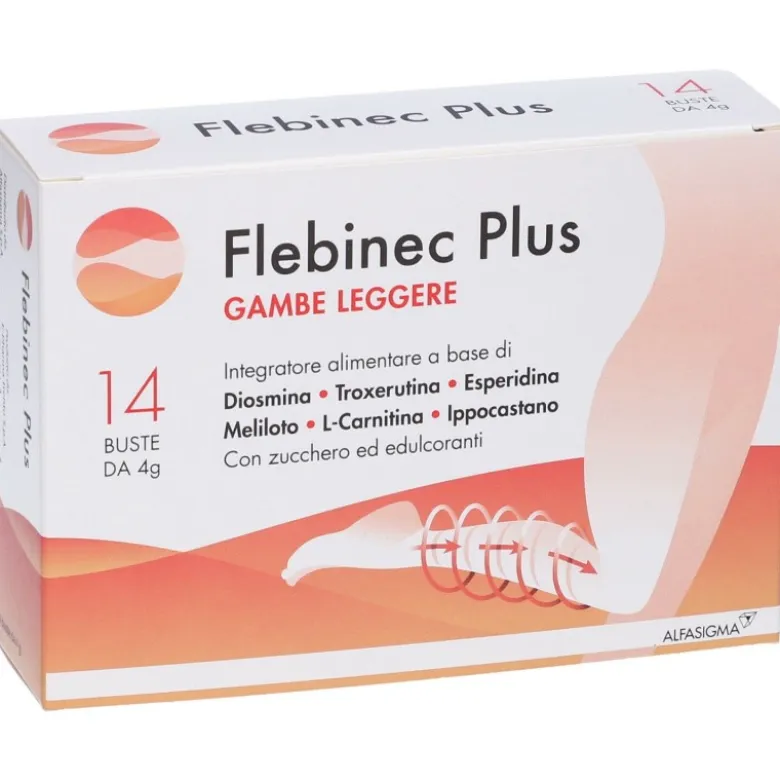 Flebinec Plus Integratore per Gambe e Microcircolo 14 Bustine