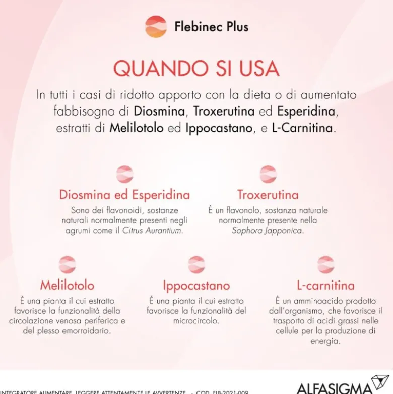 Flebinec Plus Integratore per Gambe e Microcircolo 14 Bustine