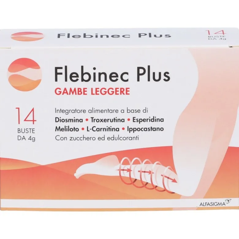 Flebinec Plus Integratore per Gambe e Microcircolo 14 Bustine