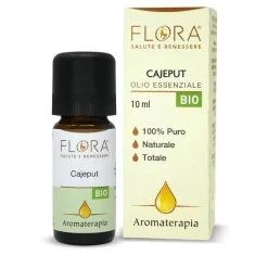 Flora Olio Essenziale di Cajeput Bio Vie Respiratorie e Digestione 10 ml