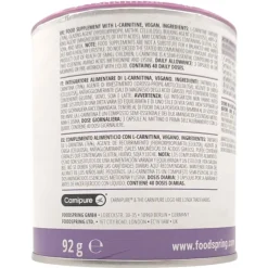 Foodspring L-Carnitina Integratore Alimentare per Allenamento 120 Capsule