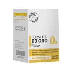 Formula Farmacia D3 Oro per Ossa, Denti e Sistema Immunitario 60 Compresse Orodispersibili