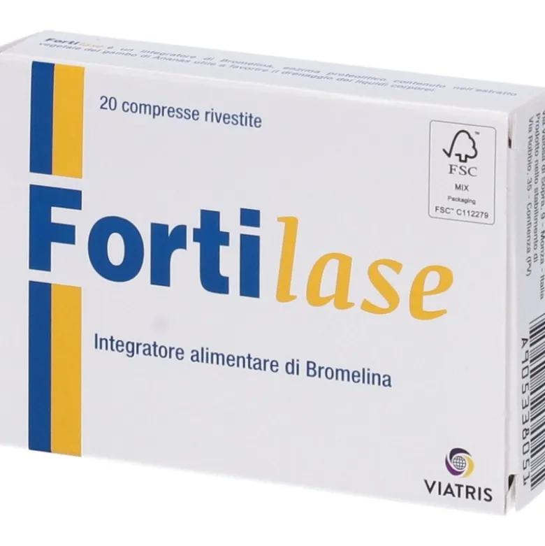 Fortilase Integratore Antinfiammatorio Bromelina 20 Compresse