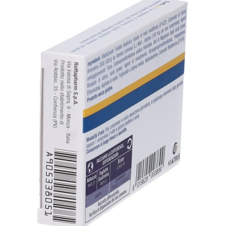 Fortilase Integratore Antinfiammatorio Bromelina 20 Compresse