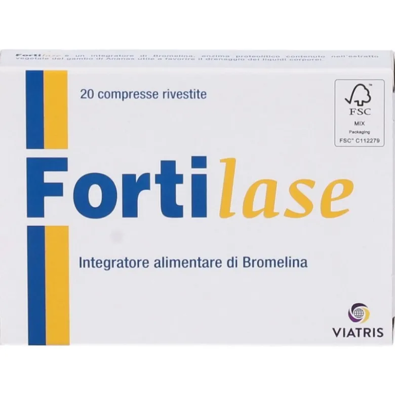 Fortilase Integratore Antinfiammatorio Bromelina 20 Compresse